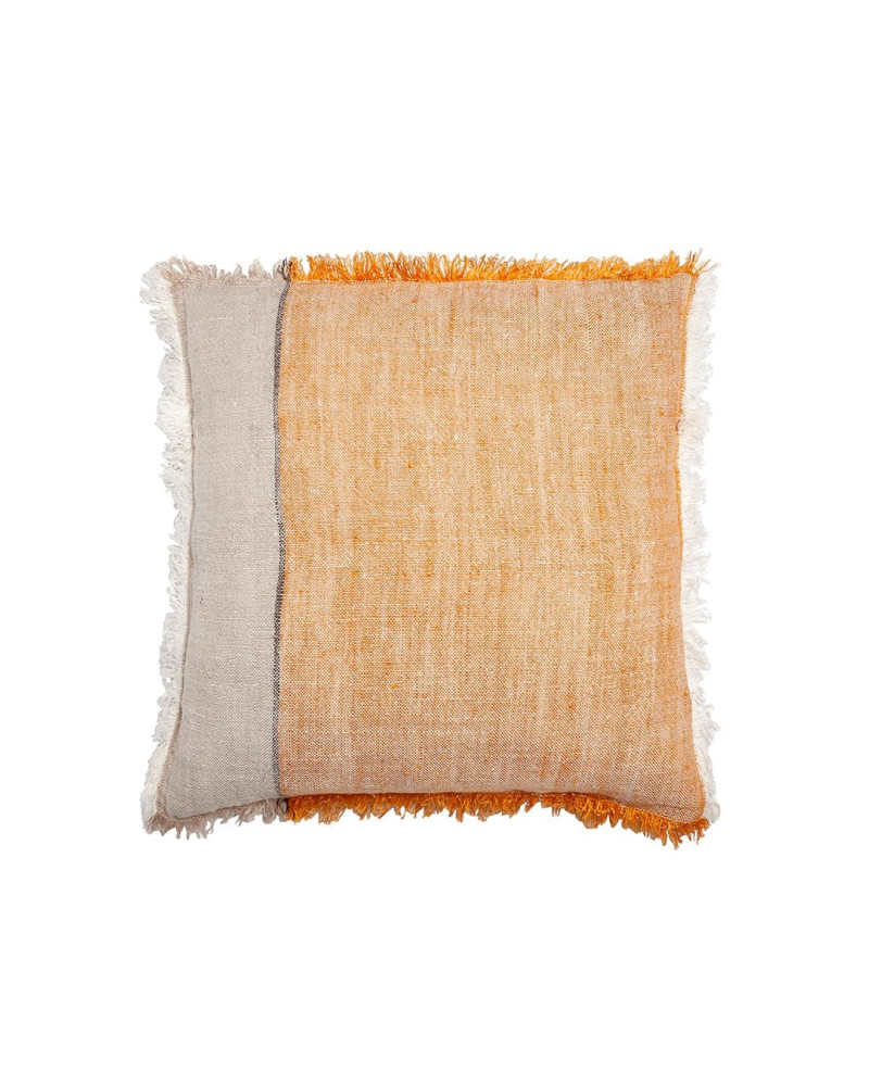 Housse de coussin en lin naturel 50 x 50 cm