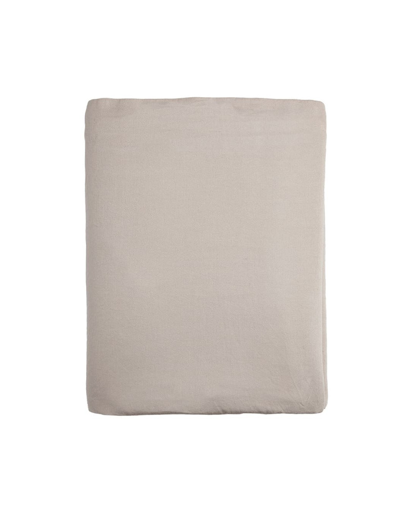 Washed cotton fitted bed sheet for 160 cm mattresses