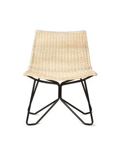 Chair in rattan and iron