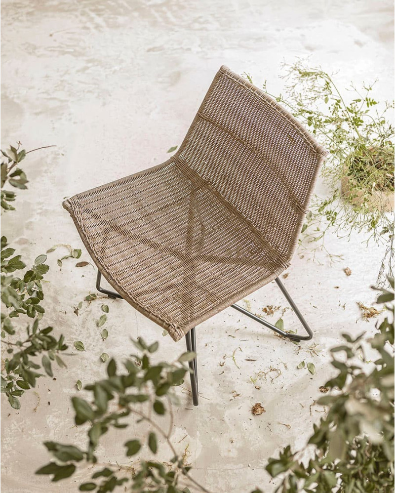CAMP Outdoor chair made of synthetic rope and iron