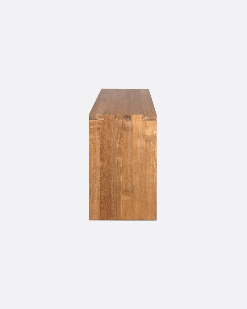 GENESIS console table in recycled teak wood 120 x 40 x 40 x 75 cm