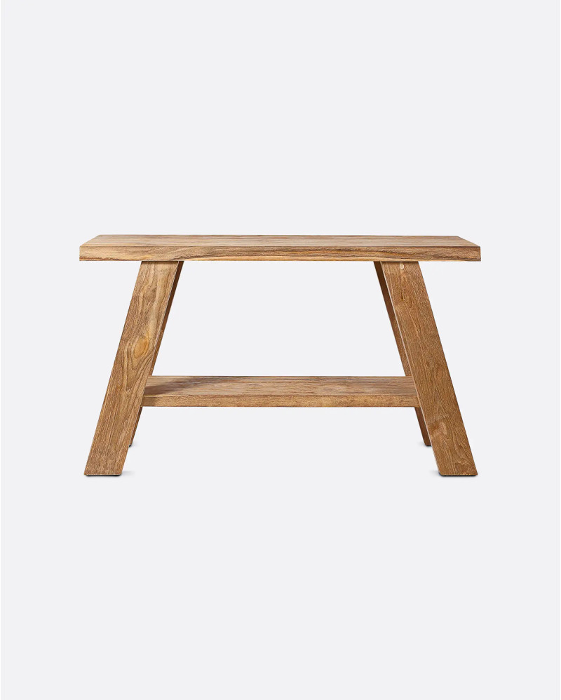 LOGRAM console in recycled teak wood 130 x 47 x 75 cm