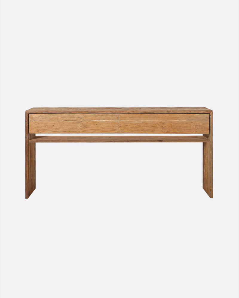 EROSI console in recycled teak wood 120 x 40 x 80 cm