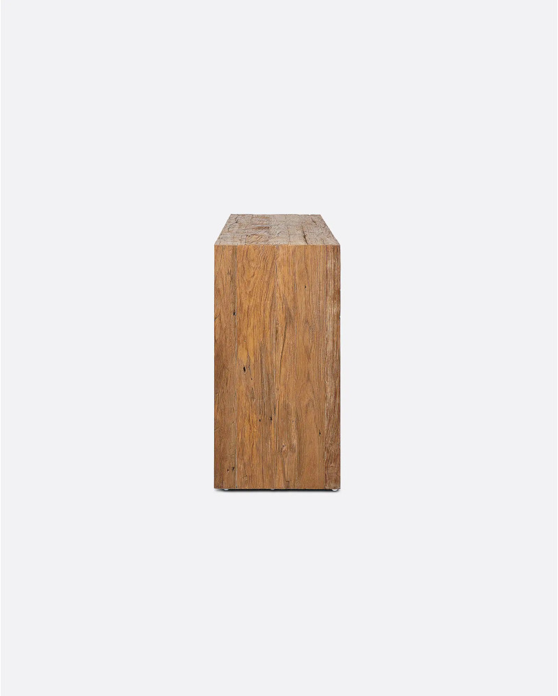 EROSI console table in recycled teak wood 180 x 40 x 80 cm