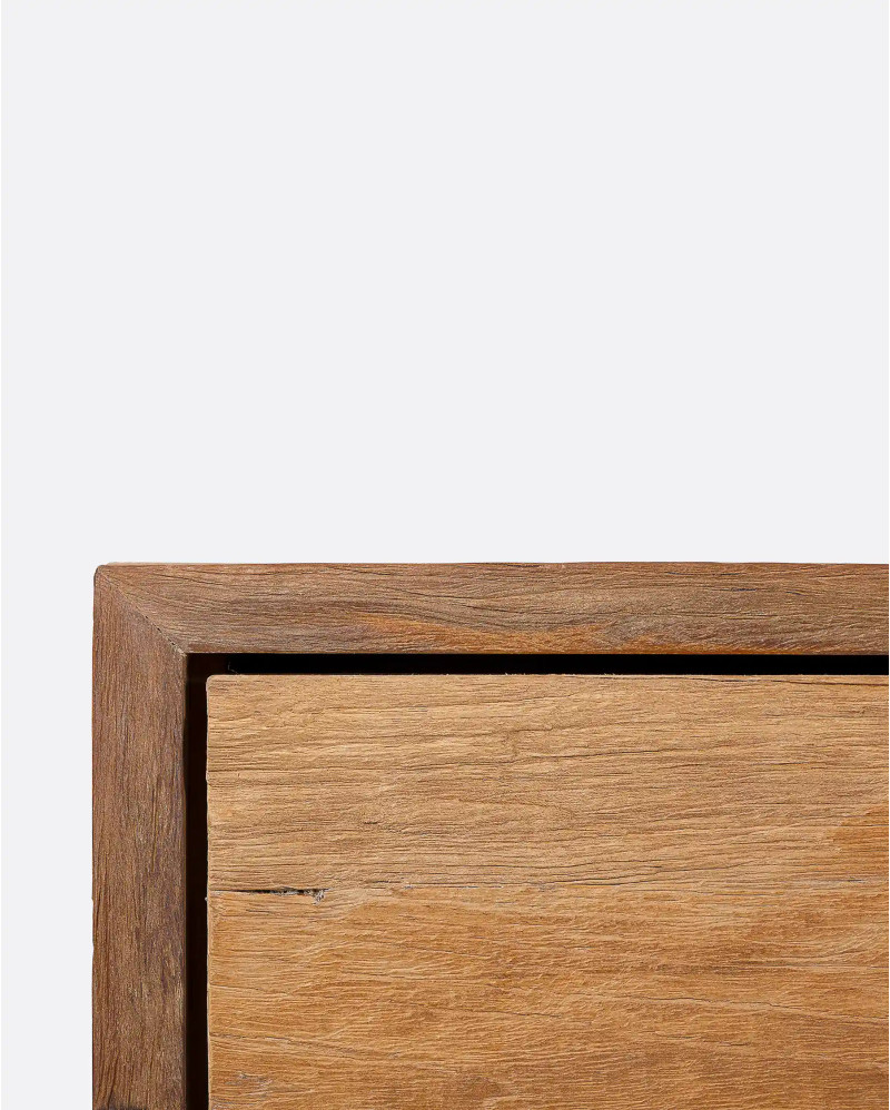 EROSI console table in recycled teak wood 180 x 40 x 80 cm