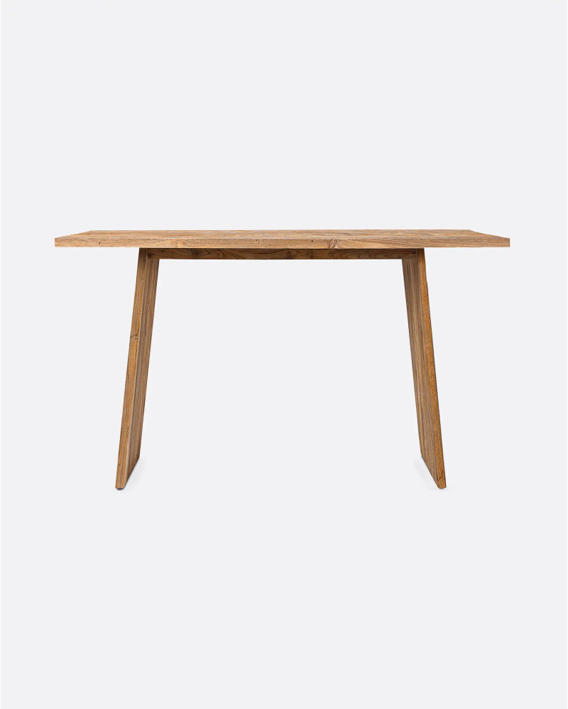 EROSI high table in recycled teak wood 180 x 80 x 105 cm in natural colour