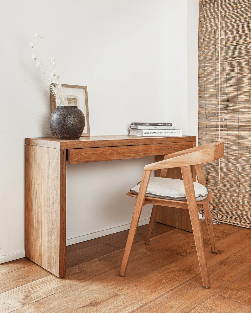 GENESIS desk in recycled teak wood 120 x 40 x 75 cm