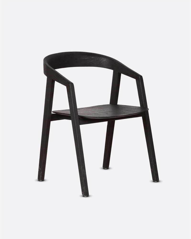 ARC chair in teak wood 56 x 57 x 76 cm in black colour