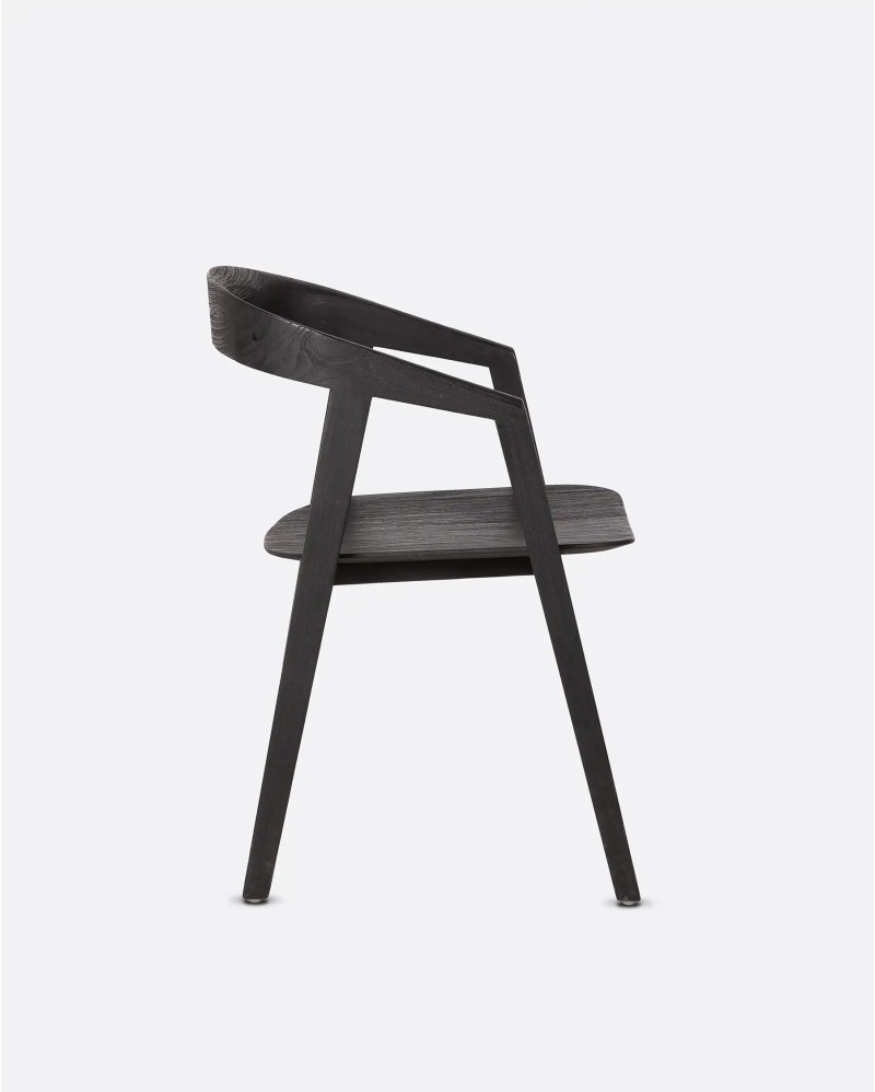 ARC chair in teak wood 56 x 57 x 76 cm in black colour