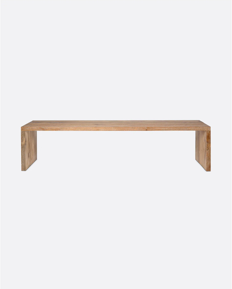 GENESIS bench in recycled teak wood 180 x 40 x 45 cm