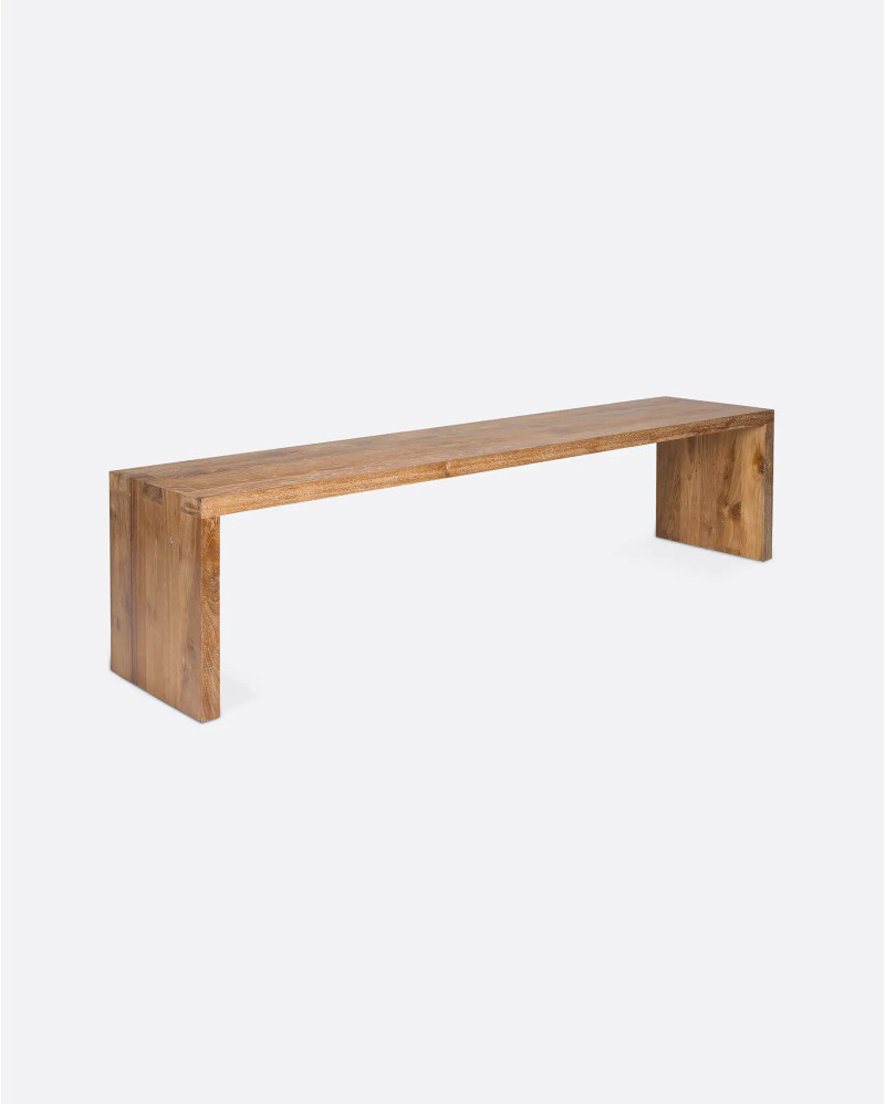 GENESIS bench in recycled teak wood 180 x 40 x 45 cm