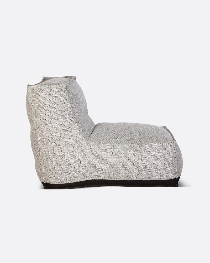 CACCINI 1-seater outdoor sofa 80 x 95 x 80 cm in white grey colour