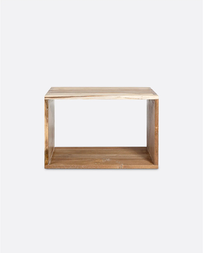 GENESIS bookcase in recycled teak wood 60 x 40 x 40 cm