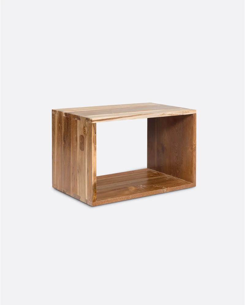 GENESIS bookcase in recycled teak wood 60 x 40 x 40 cm