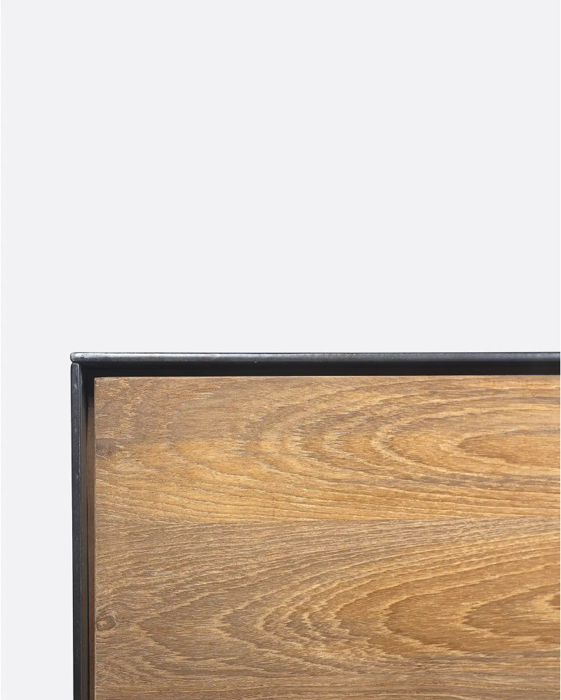 Aparador GEOX de madera de teca reciclada y hierro 120 x 40 x 90 cm