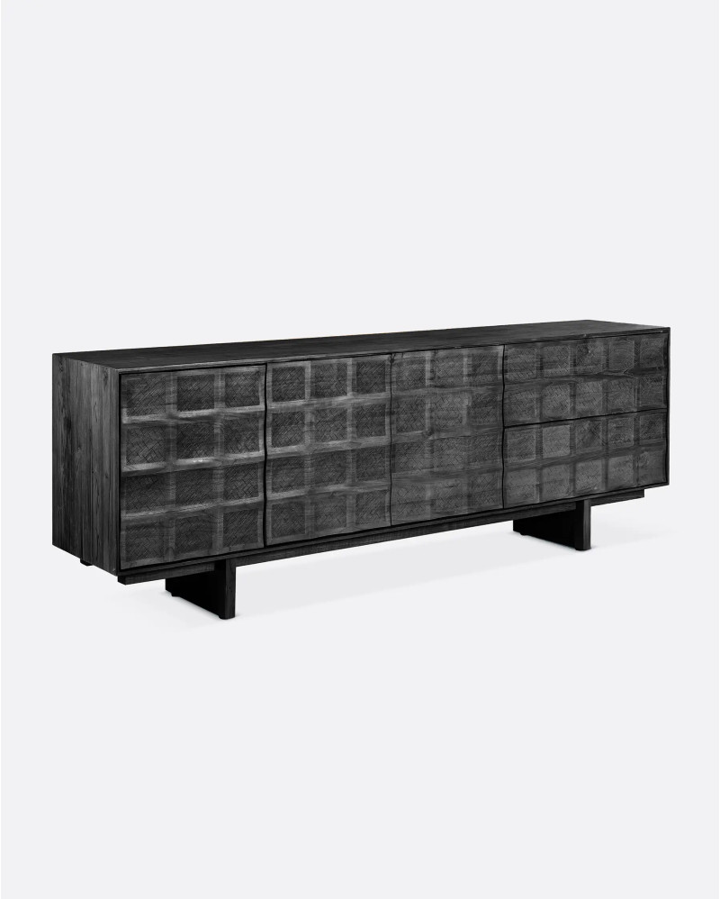 RIJAL sideboard in teak wood 223 x 45 x 79 cm