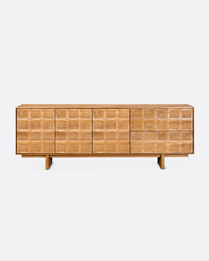 RIJAL sideboard in recycled teak wood 223 x 45 x 45 x 79 cm