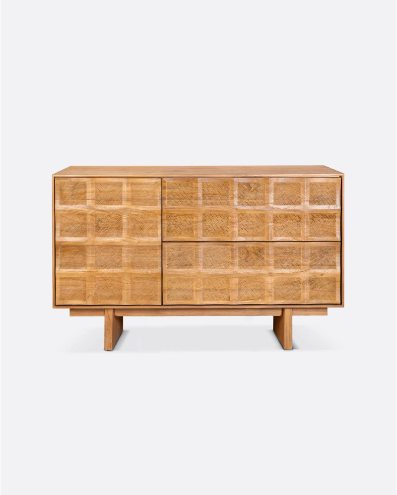 RIJAL sideboard in recycled teak wood 130 x 45 x 79 cm