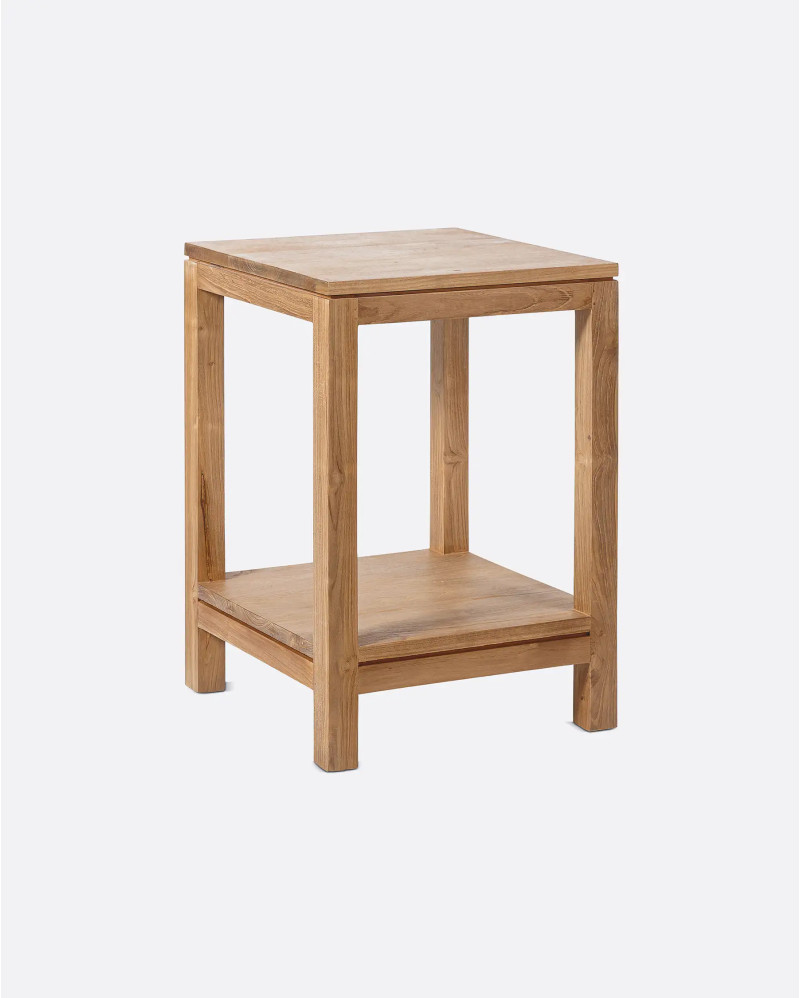 ESSENT bedside table in recycled teak wood 40 x 40 x 60 cm