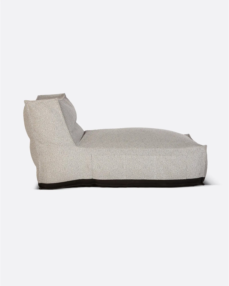 Chaise longue d'extérieur CACCINI 90 x 145 x 80 cm en blanc gris