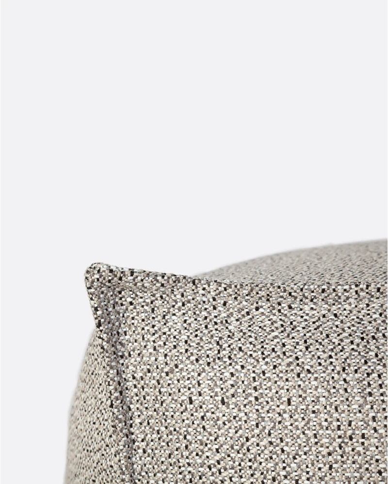 Pouf d'extérieur CACCINI 50 x 50 x 45 cm en blanc gris