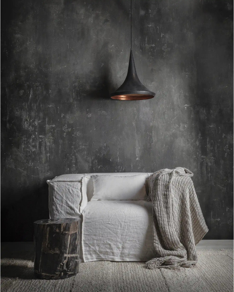 CONE ceiling lamp in copper Ø 50 cm x 55 cm high in black colour