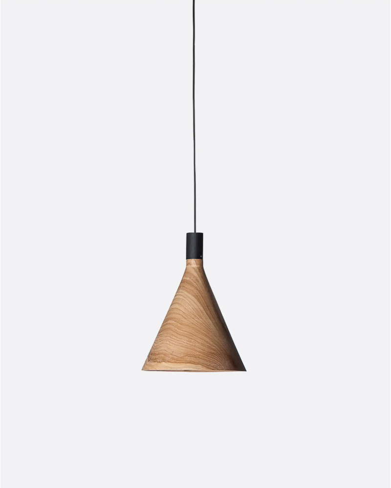 VERTEX ceiling lamp in teak wood Ø 23 cm x 35 cm high