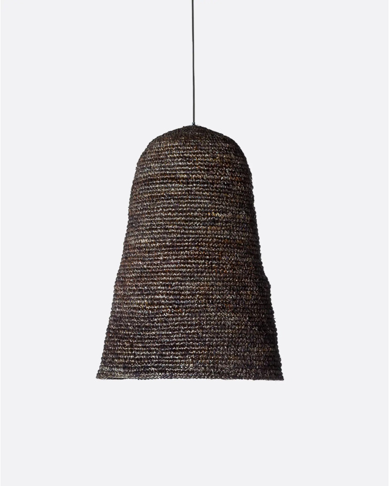 ALGA ceiling lamp in seagrass Ø 45 cm x 60 cm height in black colour