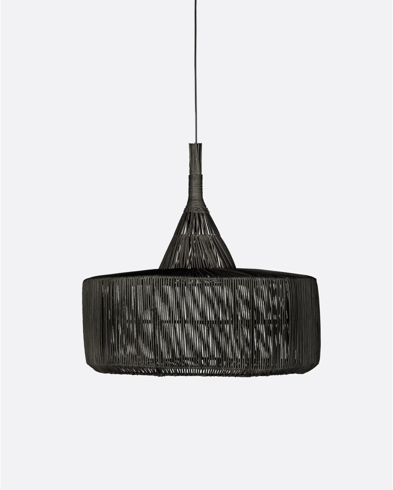 TET ceiling lamp in rattan Ø 57 cm x 51 cm in height in black colour