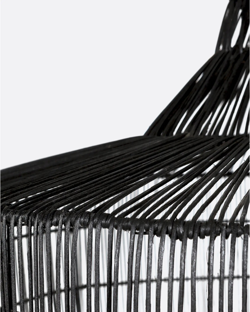 TET ceiling lamp in rattan Ø 57 cm x 51 cm in height in black colour