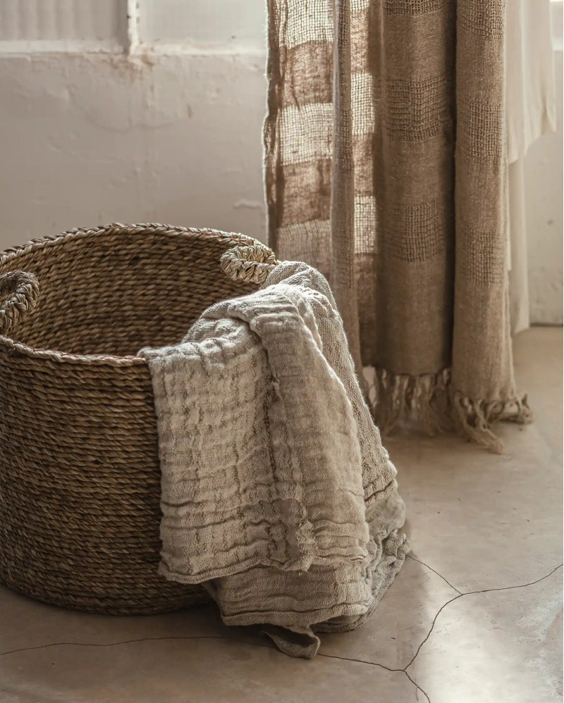 ASA basket made of water hyacinth in natural colour