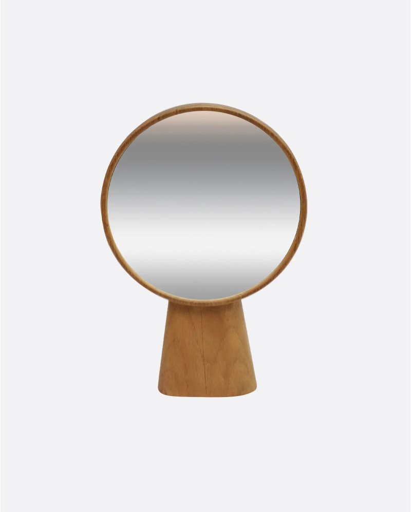 Miroir MOMI en bois de teck recyclé 23 x 6 x 35 cm