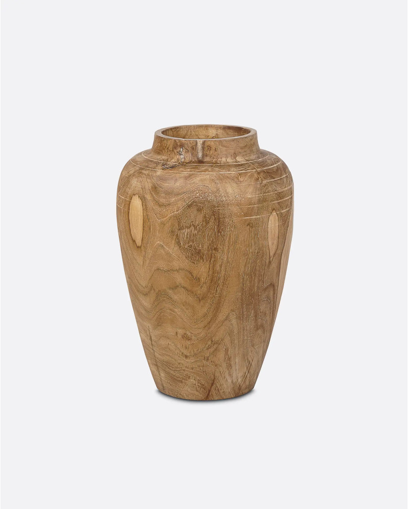 Vase BLUM en bois de teck Ø 30 cm x 45 cm de hauteur