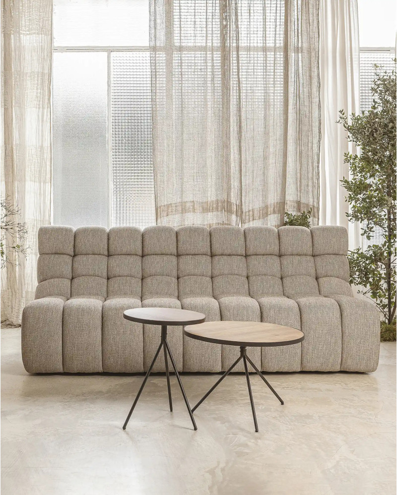 CHOPIN 4-seater modular sofa in recycled olefin 215 x 93 x 78 cm in natural colour