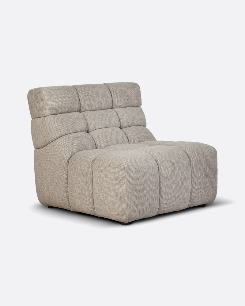 CHOPIN 1-seater modular sofa in recycled olefin 89 x 93 x 78 cm in natural colour