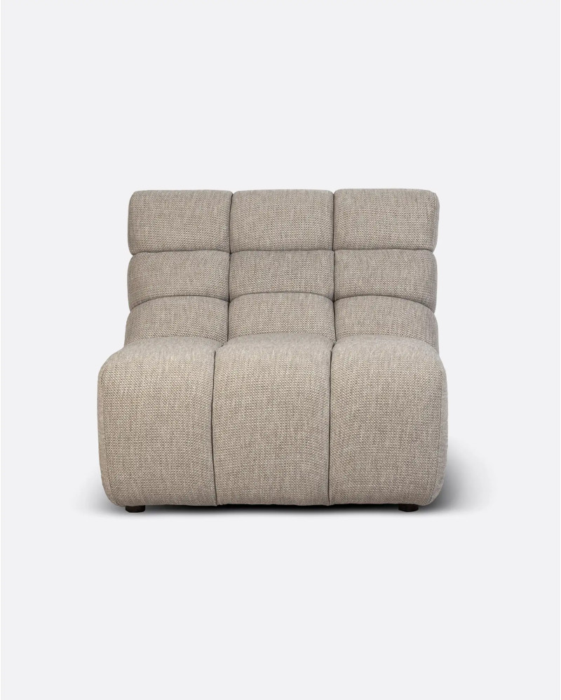 CHOPIN 1-seater modular sofa in recycled olefin 89 x 93 x 78 cm in natural colour