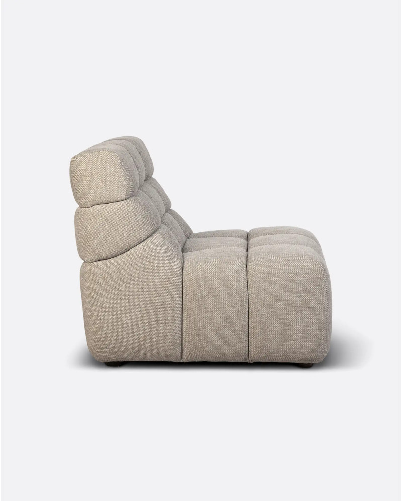 CHOPIN 1-seater modular sofa in recycled olefin 89 x 93 x 78 cm in natural colour