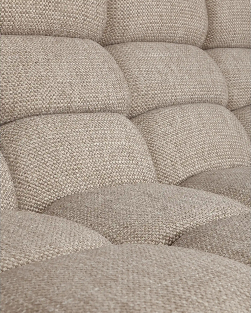 CHOPIN 2/3-seater modular sofa in recycled olefin 190 x 93 x 78 cm in natural colour