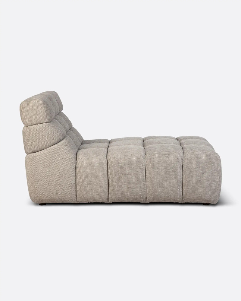 CHOPIN chaise longue in recycled olefin 93 x 145 x 78 cm in natural colour