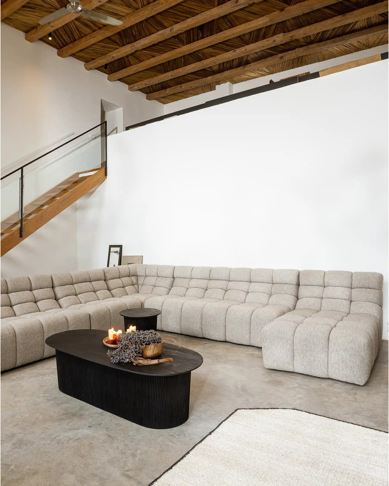 CHOPIN modular sofa corner in recycled olefin 93 x 93 x 78 cm in natural colour