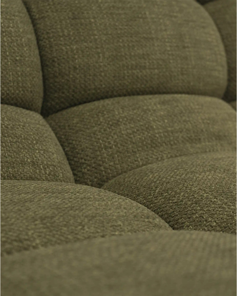 CHOPIN 1-seater modular sofa in recycled olefin 89 x 93 x 78 cm in moss colour