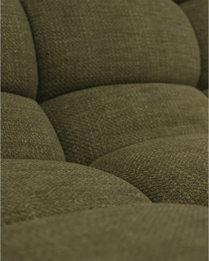 CHOPIN 2/3-seater modular sofa in recycled olefin 190 x 93 x 78 cm in moss colour