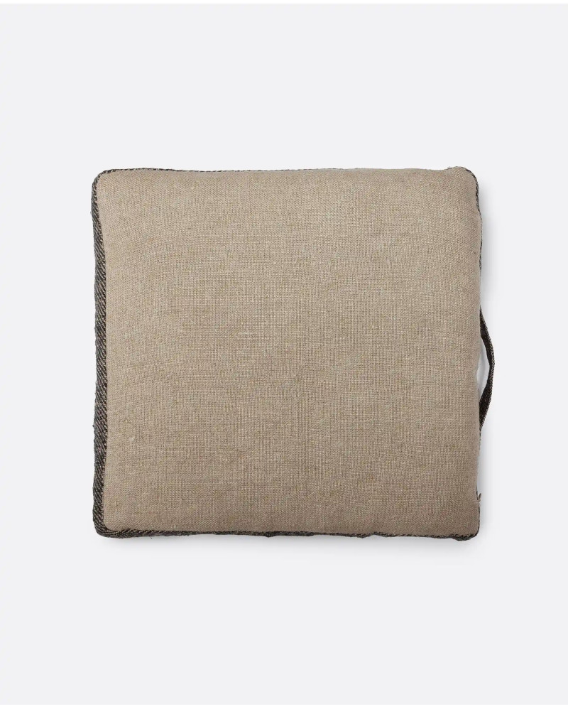 Coussin DADDAL en lin 45 x 45 x 5 cm avec rembourrage inclus