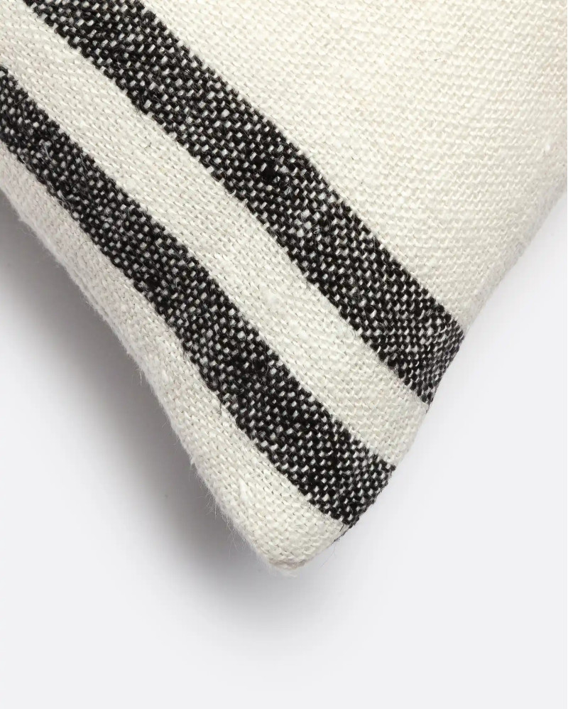 KARNAL cushion cover in linen 75 x 40 cm in white colour with filling included