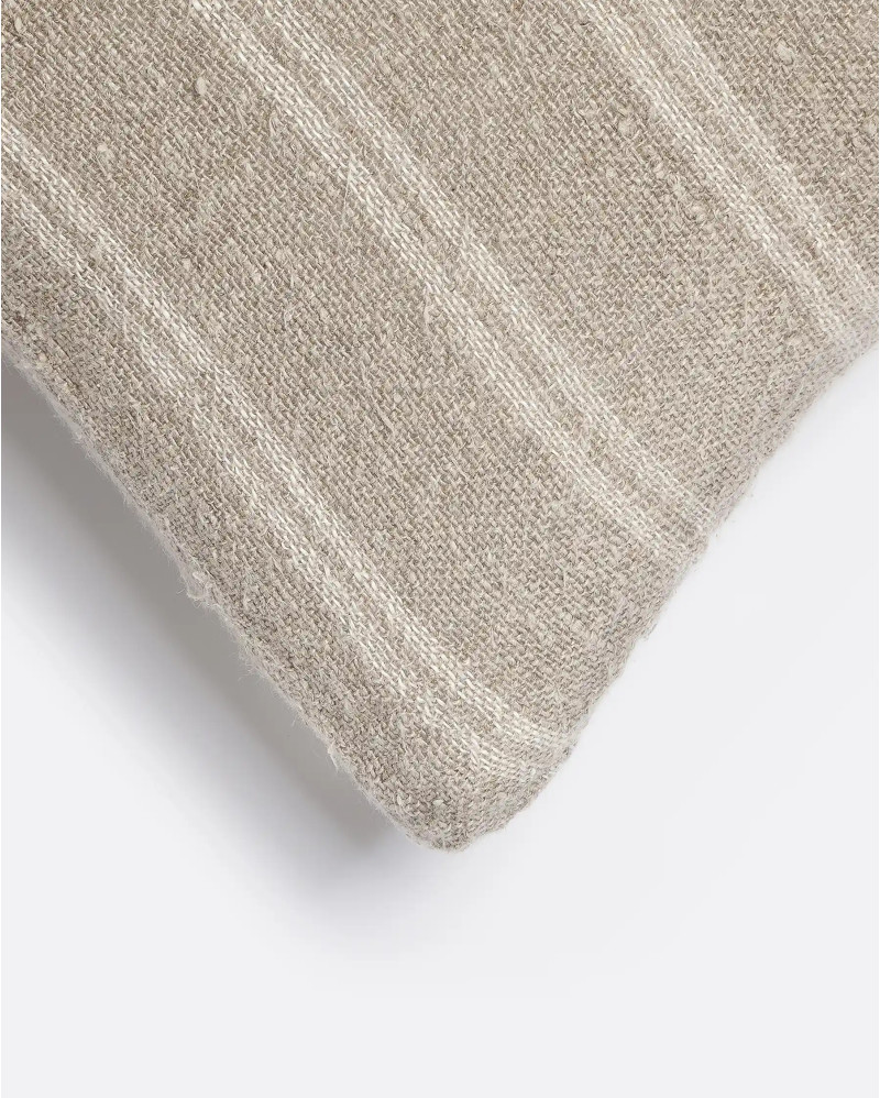 KURUVA cushion cover in linen 60 x 40 cm with white stripes