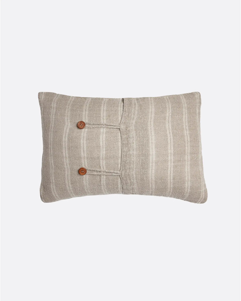 KURUVA cushion cover in linen 60 x 40 cm with white stripes