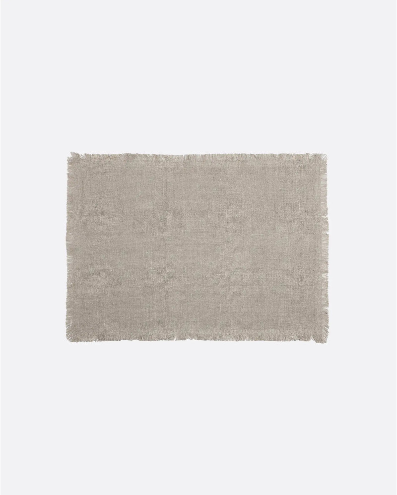 MUNNAR table runner in linen 35 x 50 cm in natural colour. Set of 2 units