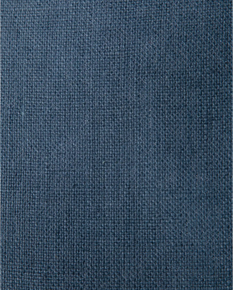 Housse de coussin NADIVI en lin 50 x 50 cm en couleur bleu denim