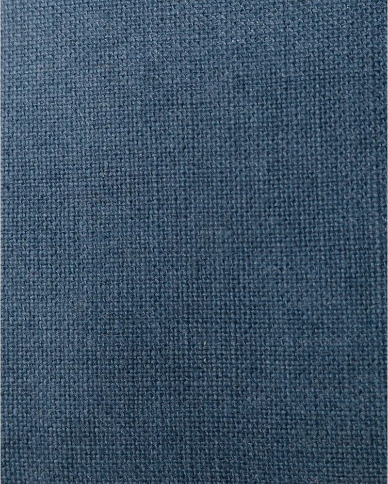 Funda de cojín NADIVI de lino 60 x 40 cm en color azul denim