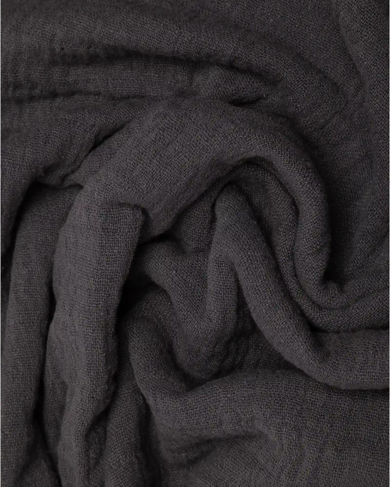 NADU towel in recycled cotton 200 x 100 cm in charcoal grey colour